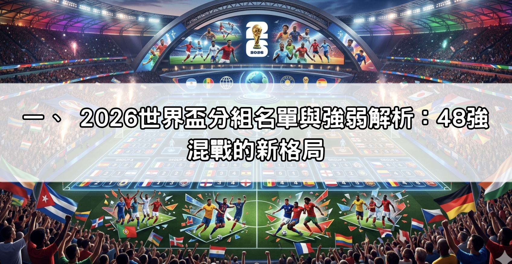一、 2026世界盃分組名單與強弱解析：48強混戰的新格局
