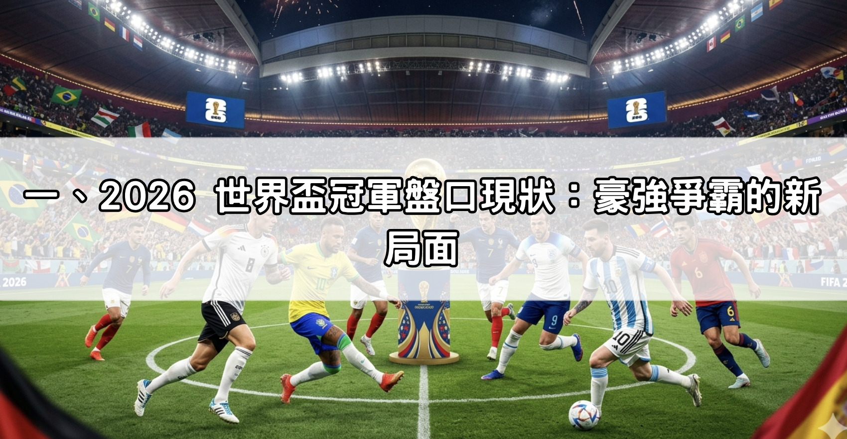一、2026 世界盃冠軍盤口現狀：豪強爭霸的新局面