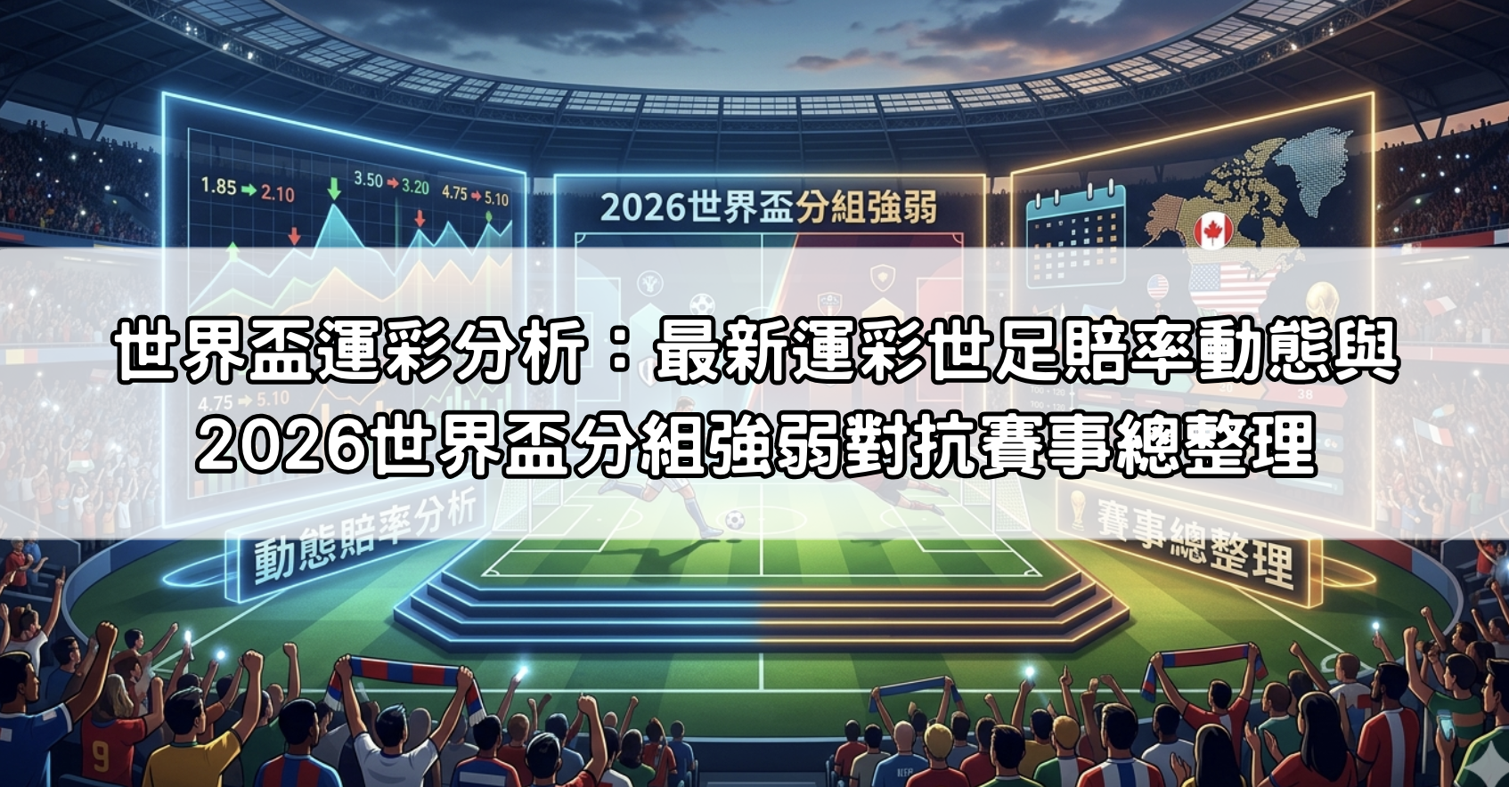世界盃運彩分析：最新運彩世足賠率動態與2026世界盃分組強弱對抗賽事總整理